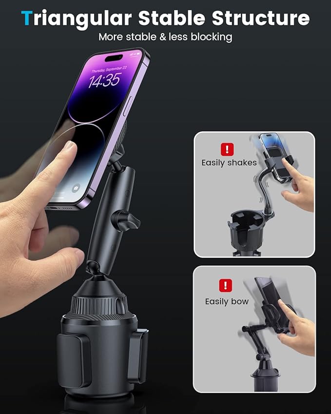 APPS2Car for Magsafe Car Mount Charger Tri-Pivot Magnetic Wireless Cup Holder Phone Mount for Car Truck with Cooling Fan Fast Charging for iPhone 17 16 15 14 13 12 Series [with Car Adapter]