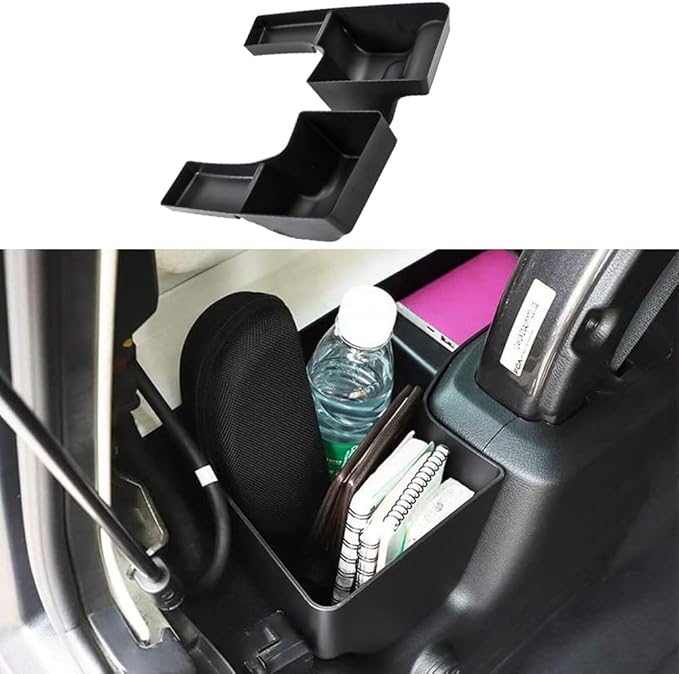 Pair Rear Trunk Organizer Storage Box, Rear Trunk Left and Right Side Stroage Organizer, Compatible with Jeep 2018-2023 Wrangler JL JLU 4-Door