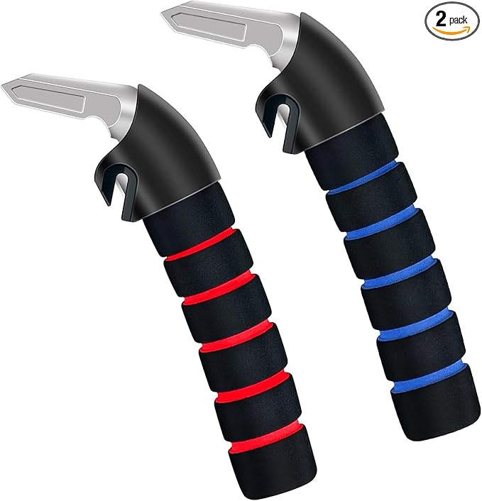 Car Door Handle for Elderly - Auto Grab Handles - Portable Bar Car Support Handle for Elderly & Seniors & Handicap Standing Mobility Safety Tip to Help Get Out（Blue and Red）