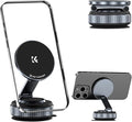 K&F CONCEPT 360° Vacuum Magnetic Car Mount, Foldable & Adjustable Magnetic Phone Holders for Your Car/Gym/Mirror/Smooth Surface, Compatible with iPhone 17 Pro Max 16/15/14/13/12 & Android Phone