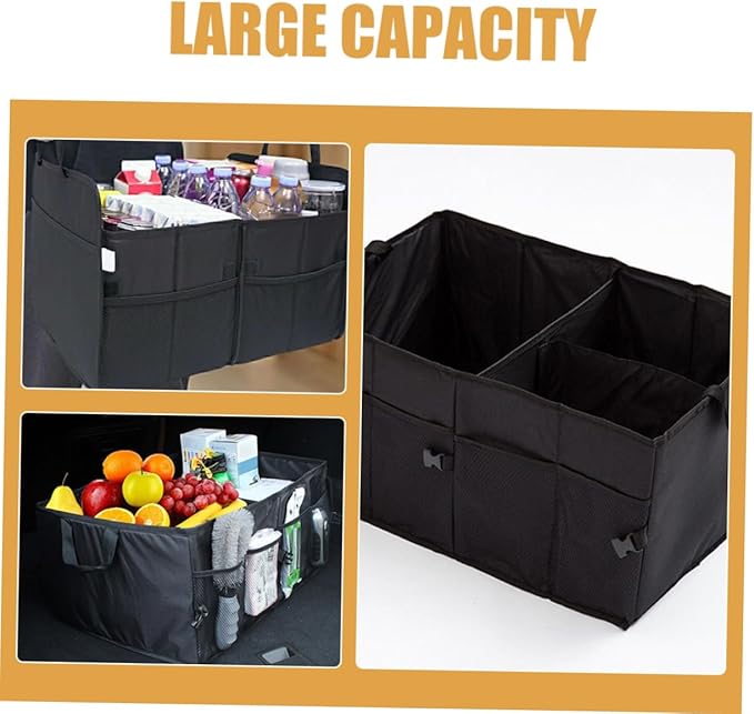 HEALLILY Truck Bed Storage Organizer Car Trunk Storage Box Non-Woven Fabric Car Organizers for Trunk Tidy Car Tools