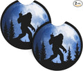 Moon Bigfoot Car Coasters for Cup Holders Pack of 2 Neoprene Cup Mat Pad Vehicle Interior Accessories for Men Women