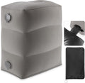 Maliton Inflatable Foot Rest Pillow for Travel,Kids Airplane Bed,Adjustable 3 Layers Height Leg Pillow of Air Travel Essentials,Car, Office, Home - Fast Inflation (Grey)