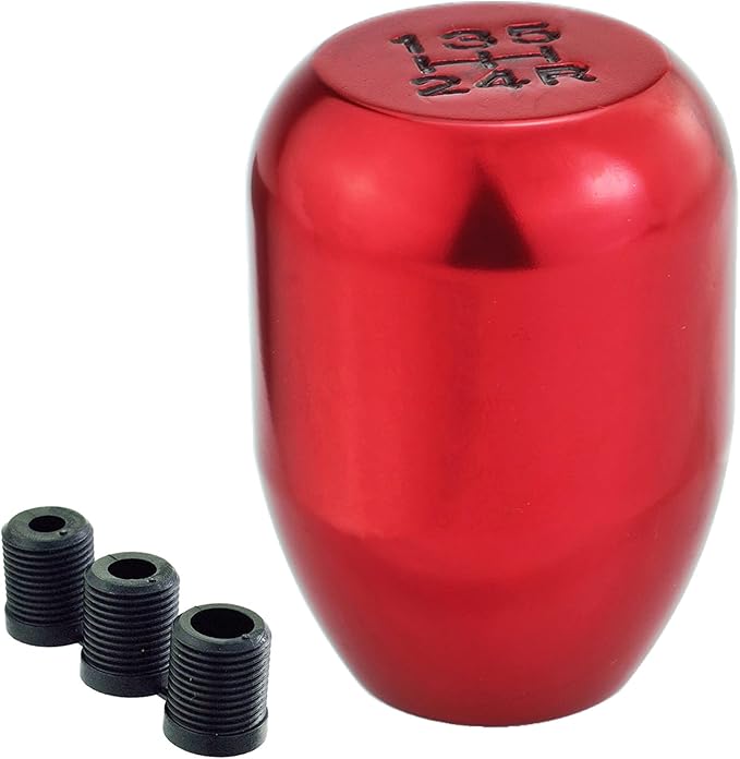 Lunsom 5 Speed Shifter Knob, Aluminium Alloy Gear Shifter Stick Handle Manual Shifting Lever Head Fit Most Auto Manual Transmissions