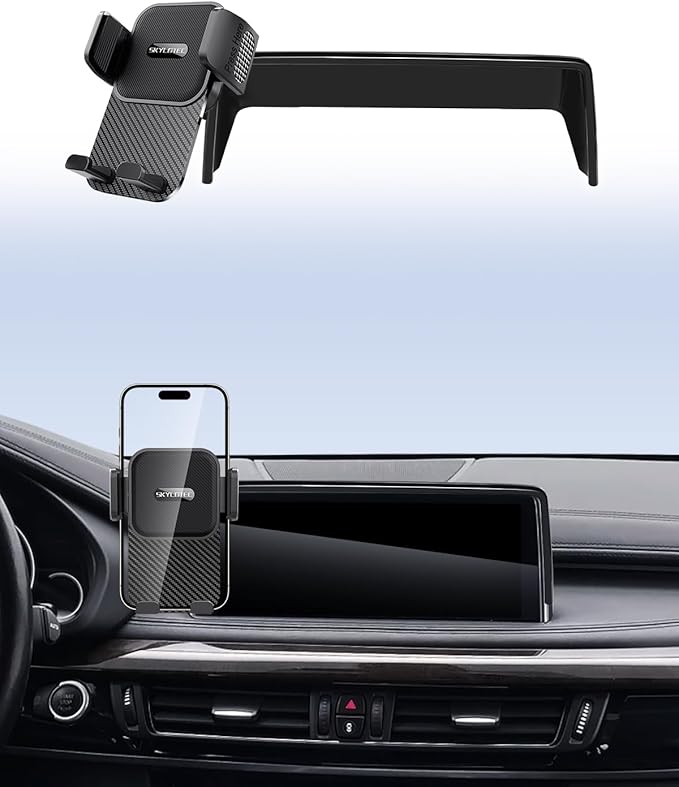 SKYLOTEC Car Phone Holder for BMW X5 2014 2015 2016 2017 2018/X6 2015 2016 2017 2018 2019 Accessories 10.2-Inch Screen Fixed Clip, Automobile Cradles Phone Mount, Cell Phone Base Not Block Air Vent