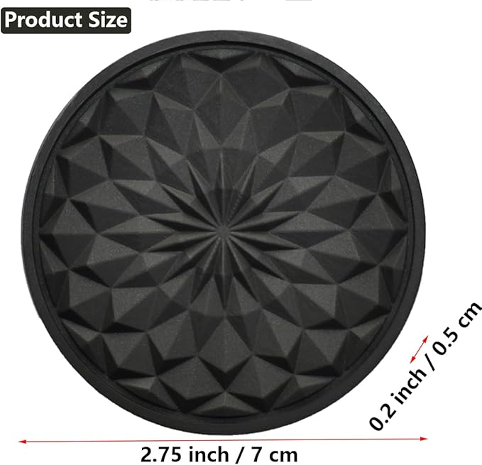 Car Cup Coaster, Universal Automotive Waterproof Non-Slip Cup Holders Sift-Proof Spill Holder Car Interior Accessories 4 Pack Black