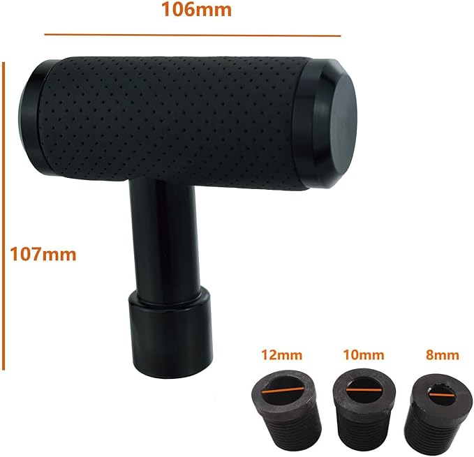 Lunsom Shifter Knob, Gear Shifting Lever Stick Shift Handle Head Type T Gear Shift Knob Fit for Manual Transmission Vehicle
