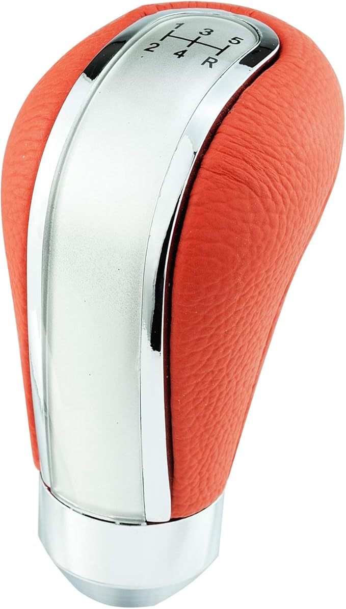 Abfer 5 Speed Shift Knob Aluminum Alloy Car Gear Stick Weighted Shifter Knob for Most Manual Truck Vehicle, Red