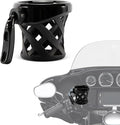 PSLER Motorcycle Drink Cup Holder Handlebar Mount Universal for Dyna Fat Bob Touring Road Glide Street Electra Glide Softail 1996-up Goldwing GL1800 2018-up