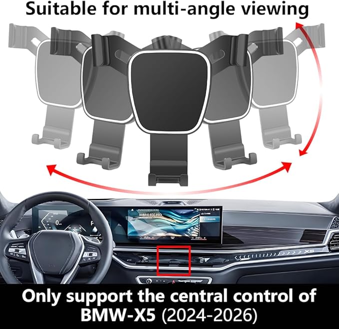 Car Phone Mount Holder for BMW X5 X5M 2024 2025 2026，BMW X6 X6M 2024-2026，BMW X7 2023-2026 Auto Accessories Navigation Bracket Interior Screen Decoration Dash Board Mobile Cell Phone case