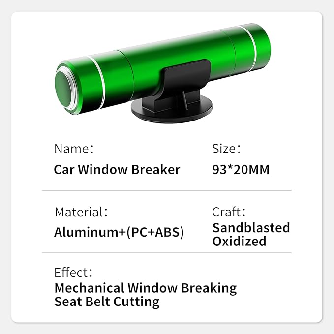 HHXS 2 Pack Window Breaker Seatbelt Cutter Car Window Breaker Safe Hammer Emergency Escape Tool, Glass Breaker Car Escape Tool Life-Saving Emergency Artifact(Blue+Green)
