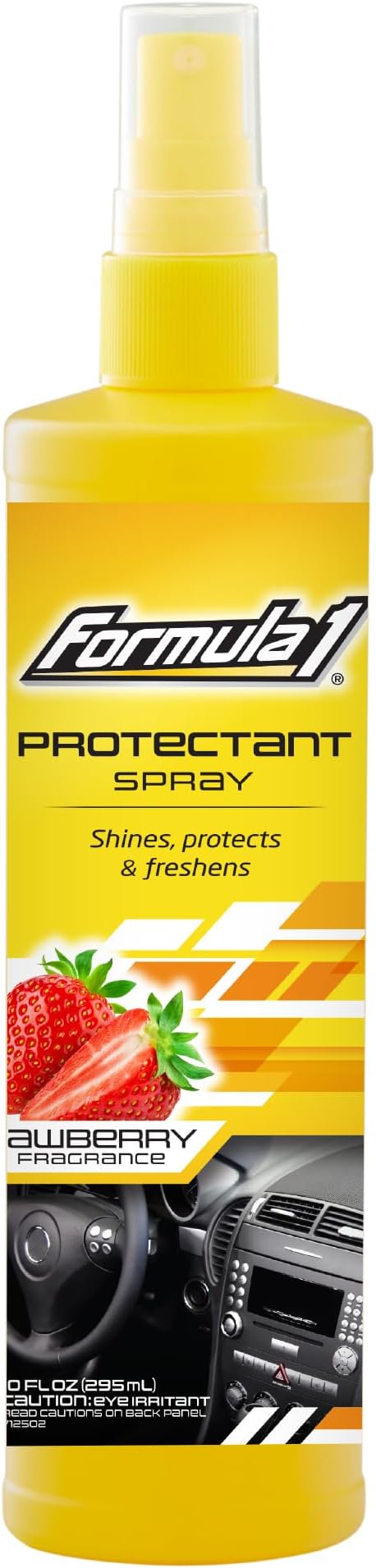 Formula 1 Interior Detailing Protectant Spray, Car Interior Cleaner with Lasting Strawberry Fragrance and UV Protection, Safe for Vinyl, Rubber, Plastic, & Dashboard - 10oz