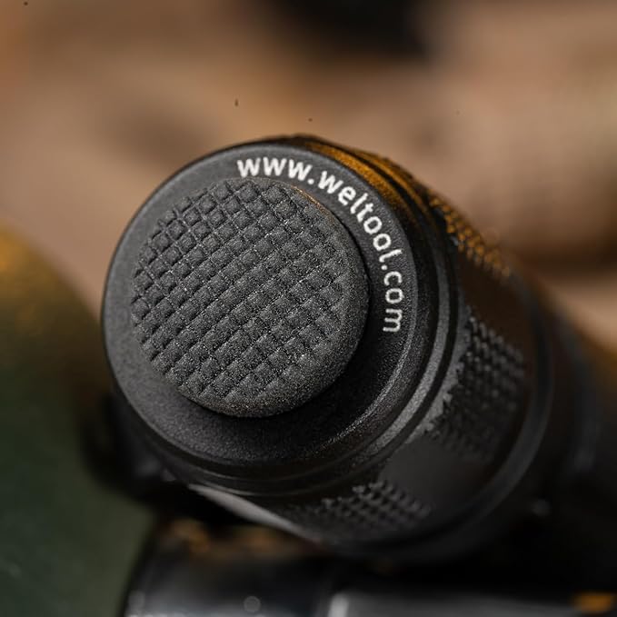 Weltool T1 Pro Mini Flashlight with Pocket Clip,Throwing Distance 313 Meters, 24,500 Candela for EDC,Hiking,Camping,Emergency Lighting (Black)