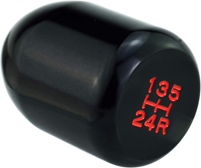 Lunsom 5 Speed Shifter Knob, Aluminium Alloy Gear Shifter Stick Handle Manual Shifting Lever Head Fit Most Auto Manual Transmissions (Black)