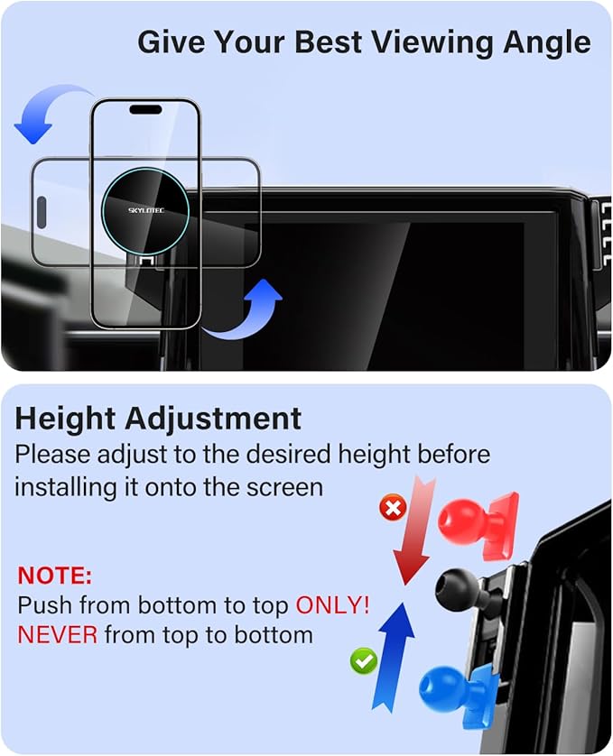 Phone Holder for Mercedes Benz GLC 2020-2022/C-Class 2019-2021/V-Class 2020-2022 Accessories 10.25-Inch Screen, Car Magnetic Phone Mount for MagSafe, Strong Magnets Fast Wireless Charger Phone Base
