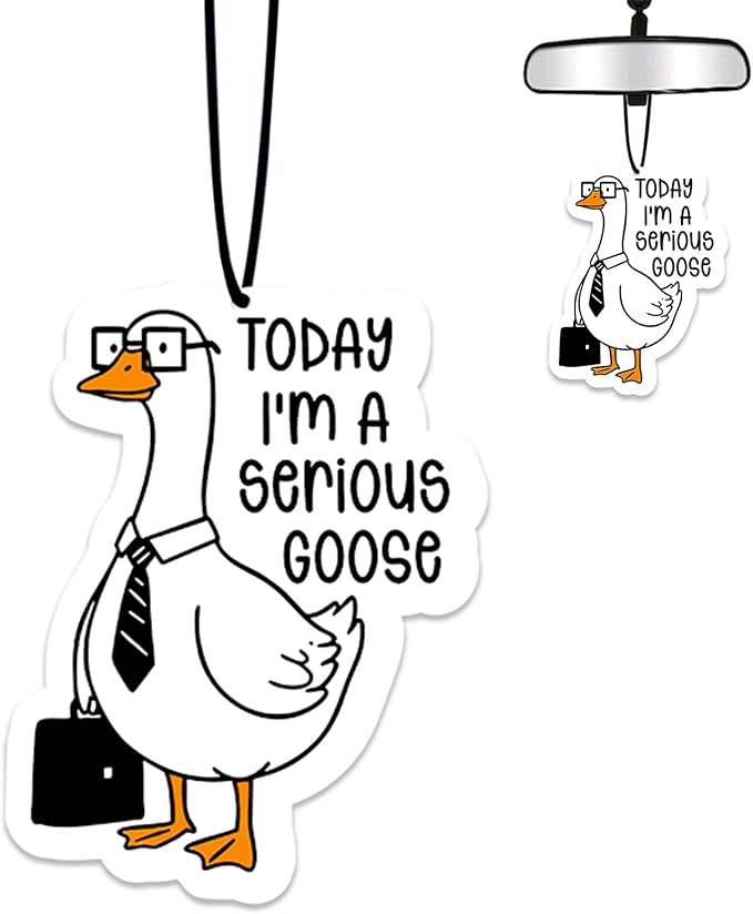 Funny Goose Air Freshener Hanging for Car Scented Ornaments Mirror Cute Car Fresheners Gooses Car Accessories Auto Interior Decor Scent Home Bathroom Closet Goose Gifts for Women Men