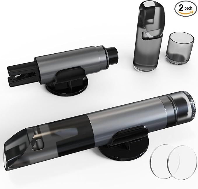 Safehammer - 3-in-1 Upgraded Safe Hammer Glass Breaker Under Water, Car Hammer Seatbelt Cutter Window Breaker & Survival Whistle Emergency Escape Tool, Safehammer Glass Breaker for All Cars (2PCS)