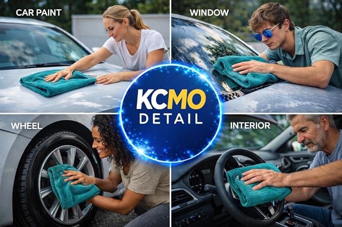 Car Drying Towel - 3ftx2ft XL-Popular Pick Among Detailing Pros -Aqua 1400 GSM Microfiber Accessory - Absorbs Over 8lbs of Water - Leaves No Streaks, Spots or Scratches-Dries an Entire Car
