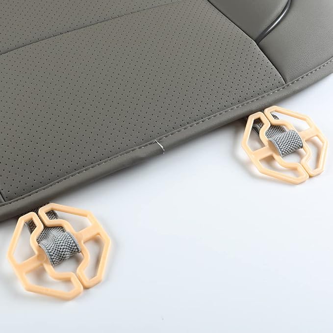 1pcs Luxury Car Seat Backrest Protector Cover Car Interior PU Leather Car Seat Cover Universal Anti-Slip Seat Cover(Dark Grey Backrest)