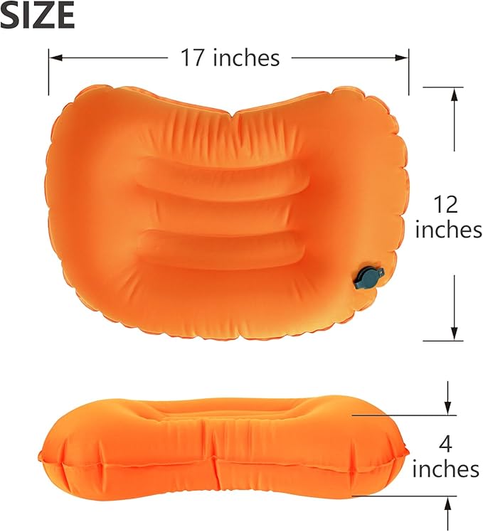 Lumbar Travel Pillow,Compact Adjustable Air Lumbar Support Pillow for Car Ride,Train or Airplane Trip,Versatile Inflatable Pillow for Backpacking Camping and Sleeping