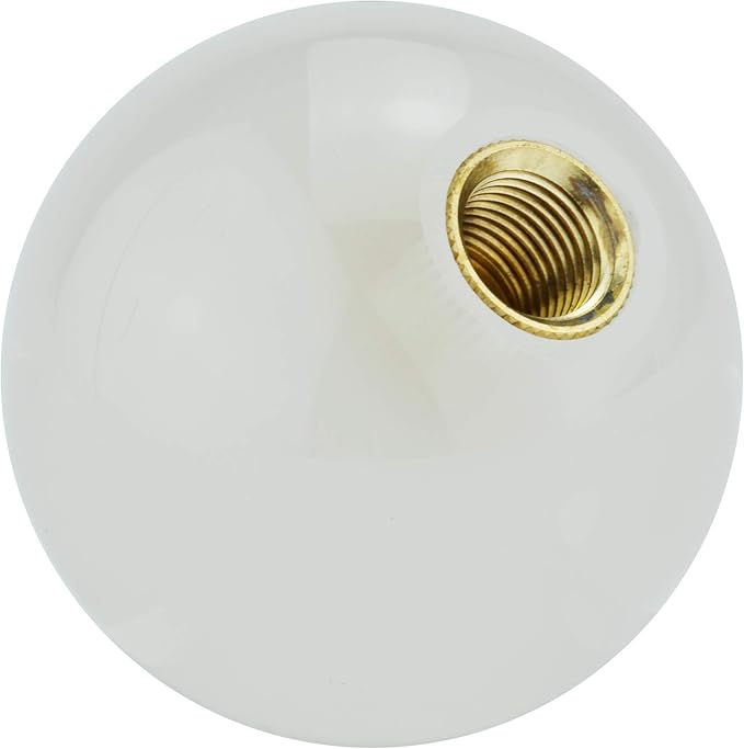 Lunsom Round Shift Knob, Ball Shape Gear Shifter Lever Head Shift Ball Car Stick Handle Fit Most Automatic Manual Transmission Vehicle (M8x1.25, Fluorescent Blue)