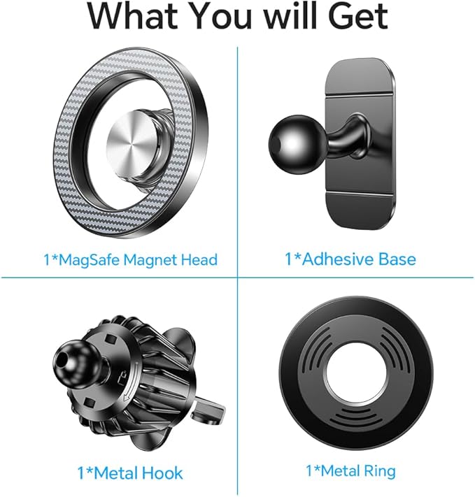 Kaistyle for Magsafe Car Mount【20 Strong Magnets】Magnetic Phone Holder for Car Phone Holder Mount Dash Mounted Holders Cell Phone Holders for Your Car Accessories for Women Men for iPhone 17 16 15 14