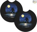 Bigfoot Fishing Car Coasters for Cup Holders Pack of 2 Neoprene Cup Mat Pad Vehicle Interior Accessories for Men Women