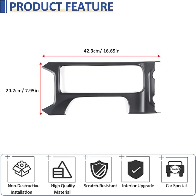 Daeiclru Car Gear Shift Panel Cup Holder Frame Cover Compatible with Subaru WRX Levorg 2022-2025, Center Console Accessories Trim (Matt Black)