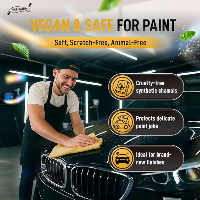 S.M. Arnold Water Sprite PVA Drying Cloth 7 Sq. Ft. – Fast Drying Chamois for Car Detailing | Cleans and Dries Finished Surfaces | Safe for Cars, Trucks, Motorcycles, RVs, Home, Garage, Office & More