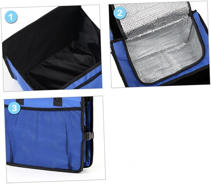 Car Storage Organizer Large Insulated Trunk Storage Bag for Suv and Van Multipurpose Design with Strong Structure and Ample Capacity Black
