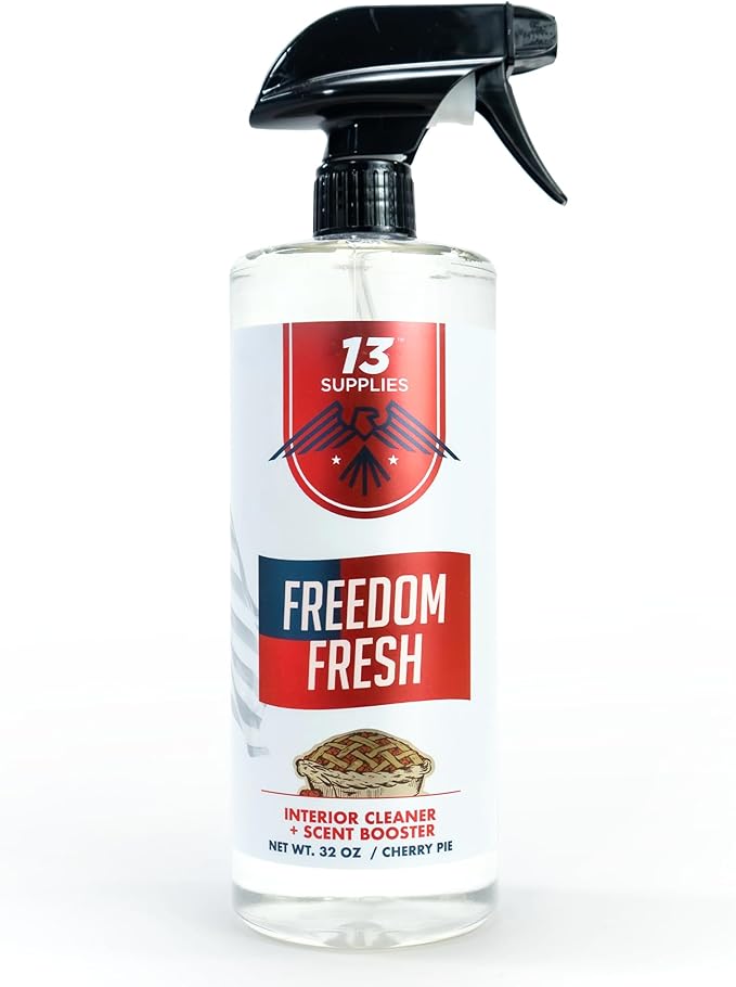 Premium Car Interior Cleaner Spray – Auto Cleaner for Headliner, Mats, Interior Vehicle Cleaning, Car Dashboard Cleaner Stain Remover, Restores Shine, Great Gift for Guys - Freedom Fresh Cherry Pie