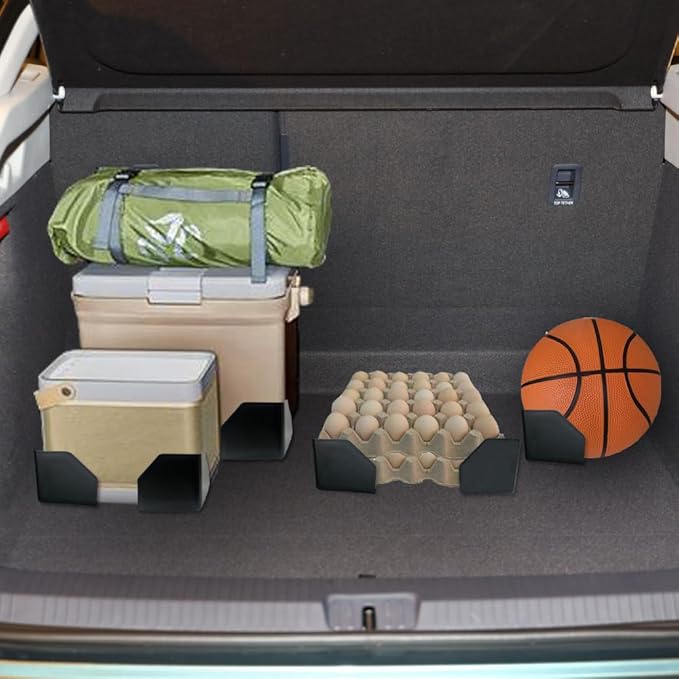 Car Trunk Organizer Blocks, 4 pack of Multipurpose Car Storage Organizer Blocks, Trunk Divider with Large Size Non-slide Bottom, Available to Wool Carpet (3.9'')