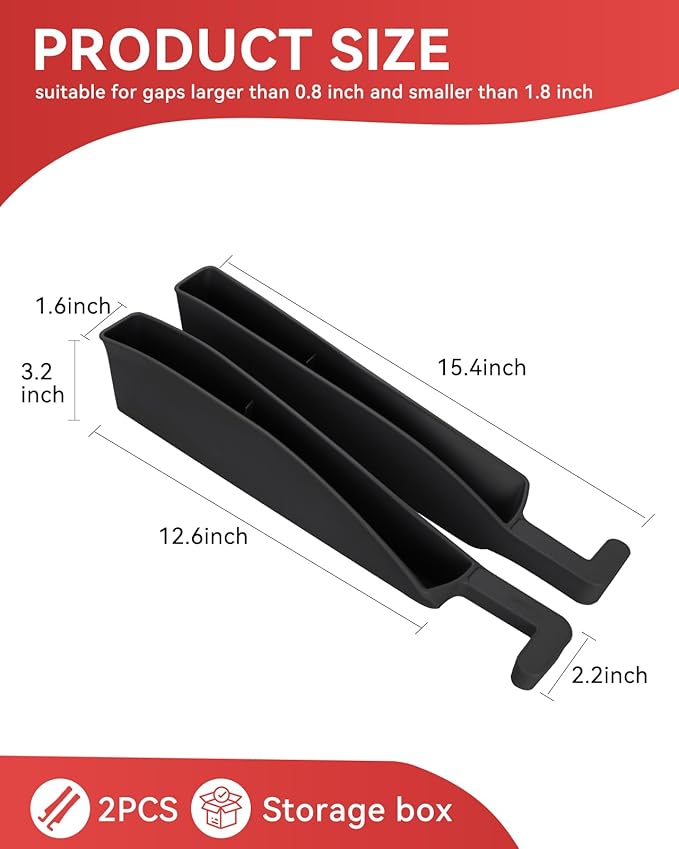 Car Seat Gap Filler, Seat Gap Organizer with Phone Holder, Car Seat Accessories, Car Organizer Fit SUV Truck-2PCS Pink