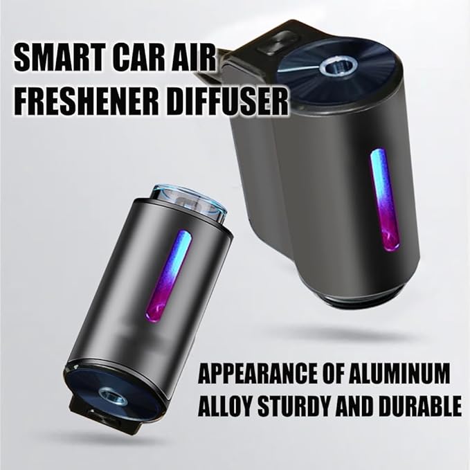 2025 New Smart Car Air Freshener with Three Adjustable,Portable Smart Car Air Freshener,Smart Cars Fresheners Rechargeable Suitable for Automobile,Office and Bedroom (1pcs Oils + Diffuser)