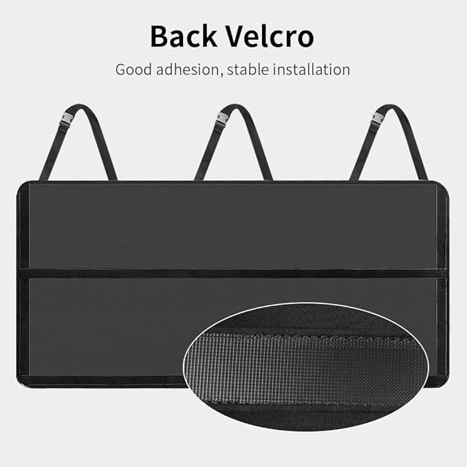 Hanging Car Trunk Organizer, Collapsible Backseat Storage Bag with 8 Large Pockets for Medium or Large Size SUV, Truck, MPV, Car Interior Accessories (Light-gray)