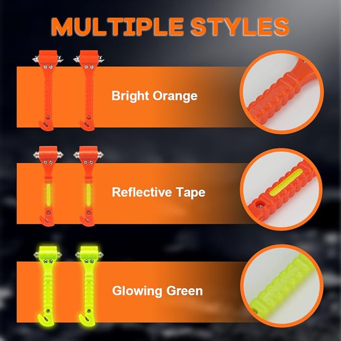 20 PCS Car Safety Hammer Emergency Escape Tool Auto Car Window Glass Hammer Breaker and Seat Belt Cutter Escape 2-in-1 for Family Rescue & Auto Emergency Escape Tools