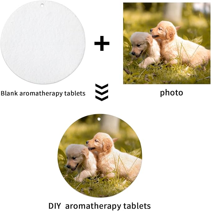 100 pcs sublimation air fresheners blanks Sublimation Blanks Products DIY Air Freshener for Car and Home Hanging Decoration Sublimation car freshener blanks (round))