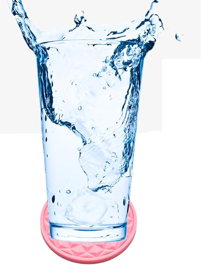 Car Cup Coaster, Universal Automotive Waterproof Non-Slip Cup Holders Sift-Proof Spill Holder Car Interior Accessories 4 Pack Pink