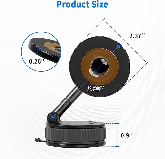 Magnetic Phone Holder for Car, Car Phone Mount 360 Degree Adjustable, Strong Magnetic Phone Holder for iPhone 17 Pro Max 16 15 14 13 12 Plus