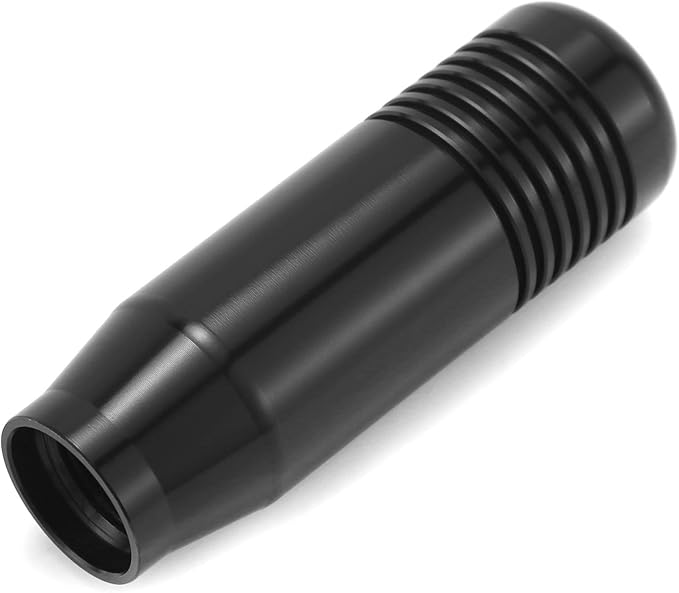 Lunsom Short Weighted Shifter Knob, Aluminum Alloy Shifter Head Lever Shifting Handle Car Gear Stick Knobs with 3 Adapters Fit Most Auto Manual Transmission Vehicle