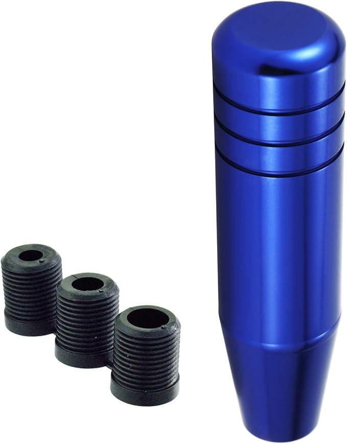 Lunsom 5" Aluminum Gear Lever Shifter Knob Long Alloy Shift Stick Handle Car Automatic Shifting Head Fit Most Manual Transmission Vehicles (Blue)