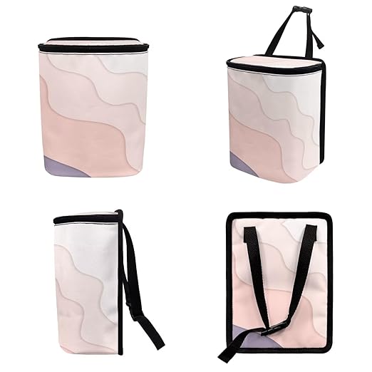 1.2 Gallons Trash Can for Car, Panther Hanging Car Trash Bag, with Zipper Leak-Proof Lid Design, Adjustable Hanging for Tail of Console/Back of Seats, Easy to Clean, Family Trips Essential