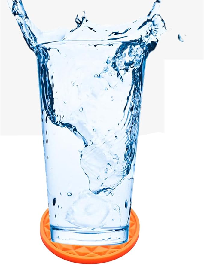 Car Cup Coaster, Universal Automotive Waterproof Non-Slip Cup Holders Sift-Proof Spill Holder Car Interior Accessories 2 Pack Orange