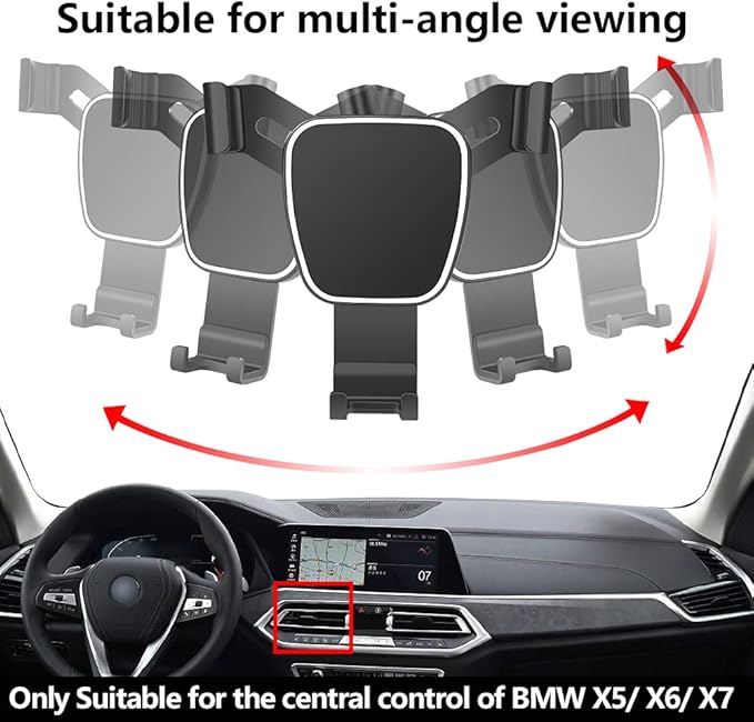 Car Phone Holder for BMW X5 2019-2023，X6 2020-2023，X7 2019-2022 SUV sDrive40i xDrive40i 50i M50i G05 G07 Auto Accessories Navigation Bracket Interior Decoration Mobile Cell Phone Mount…