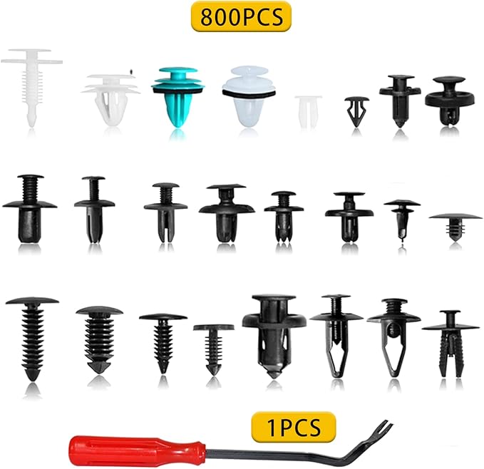 Car Retainer Clips Fasteners Cars Body Kits 24 Most Popular Sizes 801 PCS Car Door Panel Trim Clips Kit 1 Pcs Fastener Remover for Ford GM Toyota Honda Chrysler BMW Benz Nissan Subaru Audi Mazda