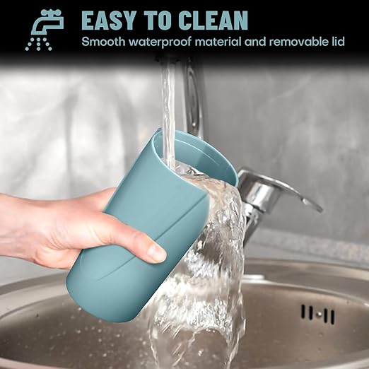 Car Trash Bin with Lid-2 Packs Garbage Can Cup Holder-Dark Green Mini Leakproof Vehicle Trash Bin with 40pcs Trash Bags-Car Organizers and Storage for Front Back Seat Accessories