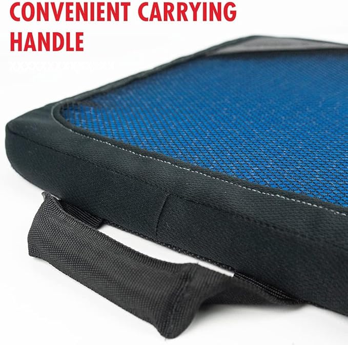 HEALTHMATE Comfy Gel Cushion Gel Seat Cushion for Long Sitting for Back, Sciatica and Tailbone Pain Relief, for Office Chair, Car, Wheelchair, Long Trips (Square)