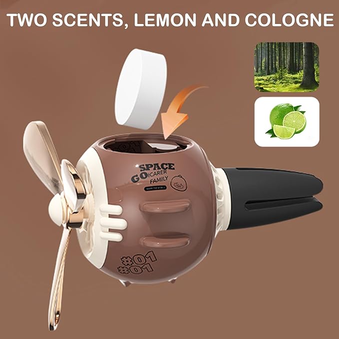 2 Pcs Pilot Car Air Freshener, Cute Duck Car Vent Clip Air Freshener Automotive Air Outlet Fan Diffuser, Automotive Interiors Vent Decoration (Rabbit+Duck)