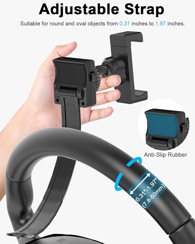 woleyi Car Steering Wheel Phone Holder - [Thick Cases Friendly] 360° Rotatable Phone Holders for Your Car Mount Automobile Hands Free Cradle for iPhone Air 17 16 15 14 13 Pro Max, Galaxy, 4-7" Phones