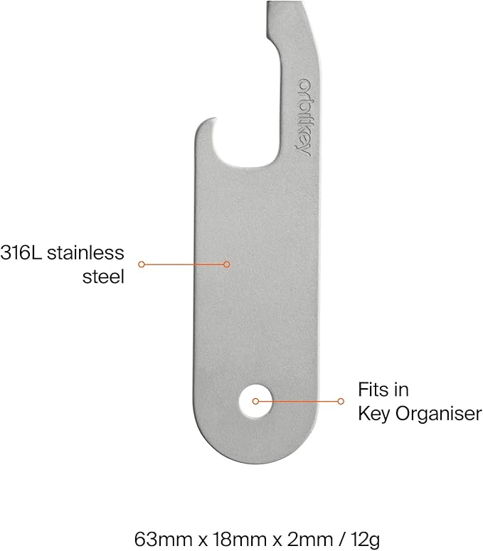 Orbitkey Bottle Opener for Key Organizer or Key Ring | Slim Profile Design, Easy to Take with You, Opens Bottles Everywhere | Compatible with Orbitkey Key Organizer & Key Ring